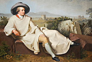 Ölgemälde von 1787: Johann Wolfgang von Goethe in der Campagna