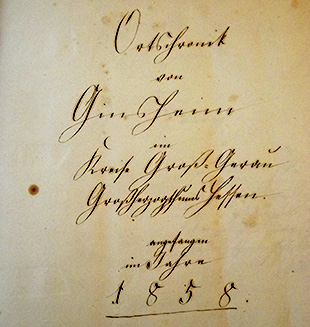 Chronik von Ginsheim 1858