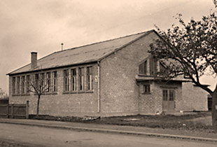 Bild von 1936: die alte Turnhalle in der Rheinstraße