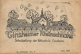 Schülerzeitung 'Ginsheimer Rheinschnake' vom Juni 1956