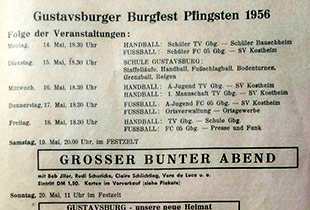 Programmblatt Burgfest 1956